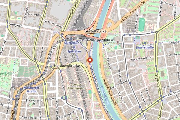 Map showing Grelle Forelle in Vienna
