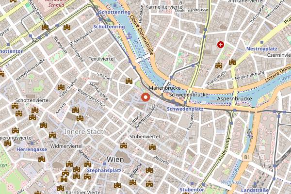 Map showing Jazzland in Vienna