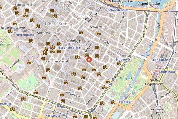 Map showing Kleines Café in Vienna