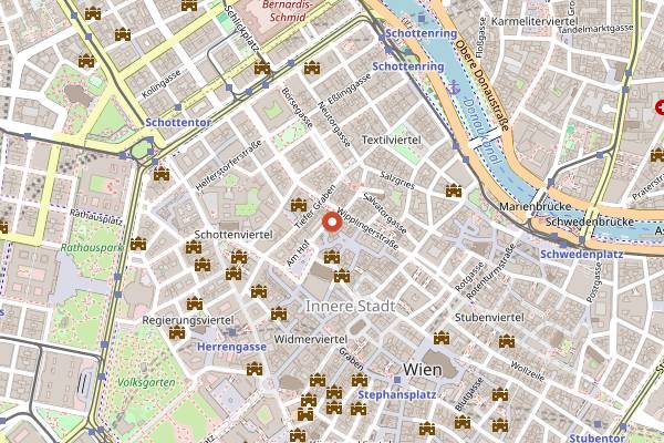 Map showing Needle Vinyl Bar in Vienna