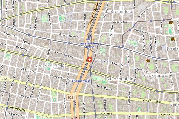 Map showing rhiz in Vienna