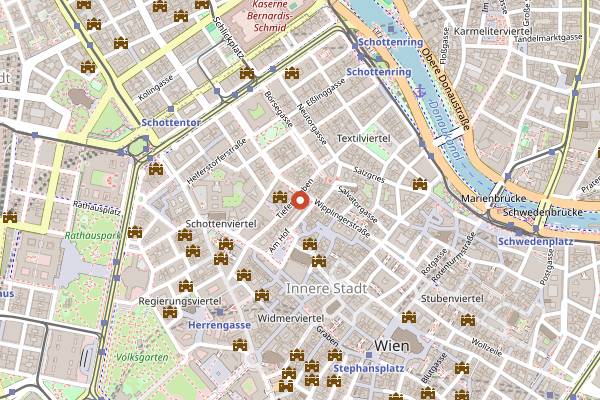 Map showing Why Not in Vienna