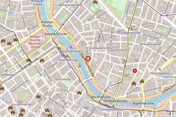 Map showing Jazzcafé ZWE in Vienna