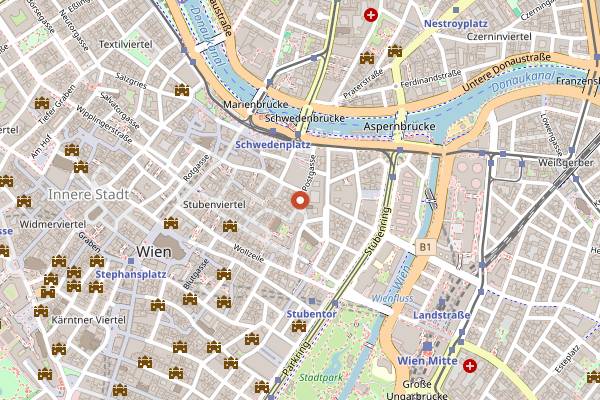 Map showing Alt Wiener Gaststaette Beim Czaak in Vienna