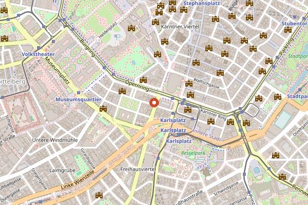 Map showing Bier & Bierli in Vienna