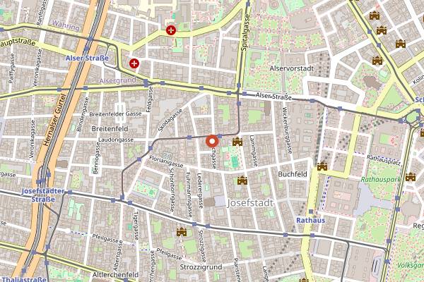 Map showing Restaurant Doubek in Vienna