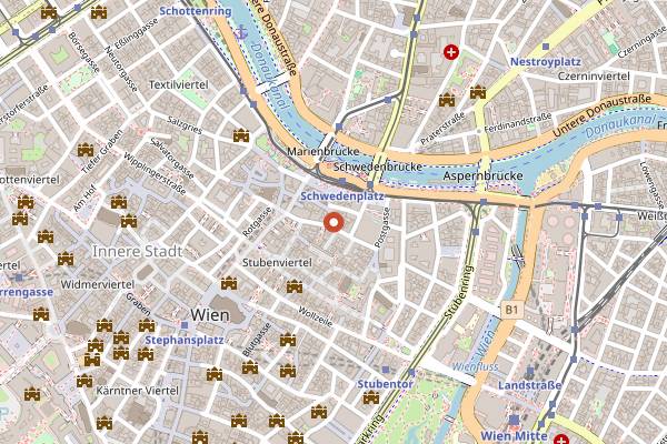 Map showing Griechenbeisl in Vienna
