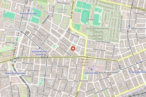 Map showing Restaurant Herzig in Vienna