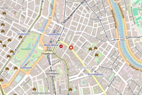 Map showing Heunisch & Erben in Vienna
