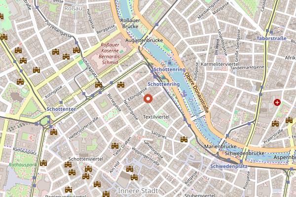 Map showing LOLA Spanisches Tapas Restaurant in Vienna