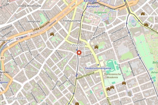 Map showing Banh Mi Hoi An in Vienna