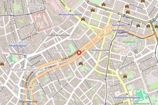 Map showing Umarfisch im Naschmarkt in Vienna