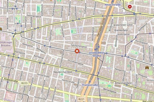 Map showing Homam Falafel in Vienna