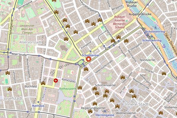 Map showing Vienna Sausage in Vienna