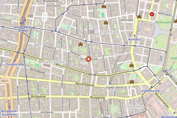 Map showing Wiener Würstelstand in Vienna