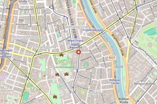 Map showing MAST Weinbistro in Vienna