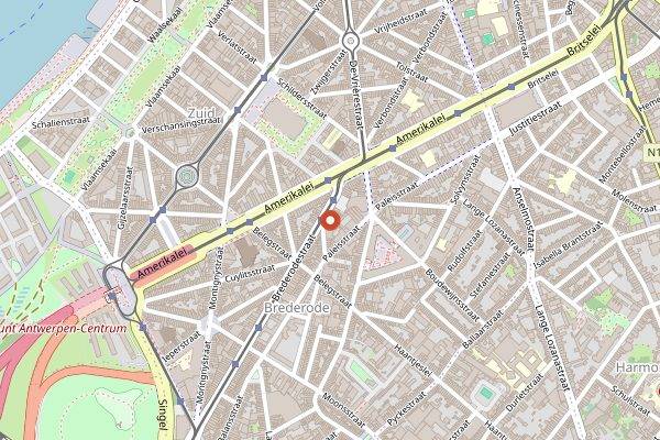 Map showing Bürr Bakehouse in Antwerp