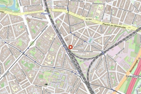 Map showing Domestic Bakkerij in Antwerp