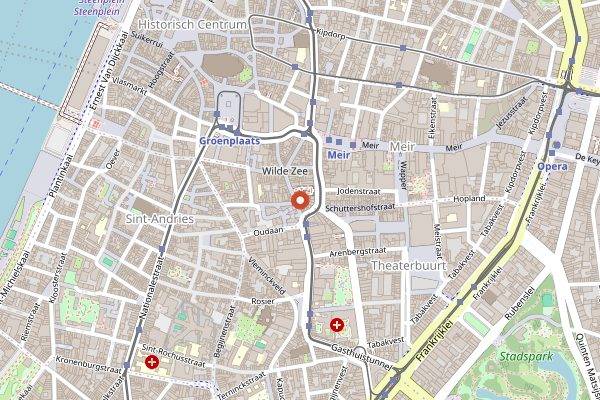 Map showing Bakkerij Goossens in Antwerp