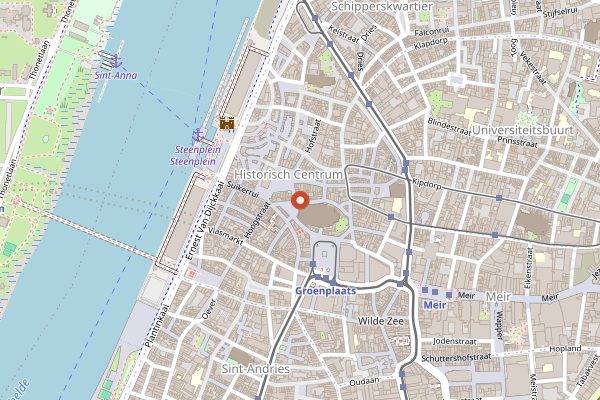 Map showing Paeters Vaetje in Antwerp