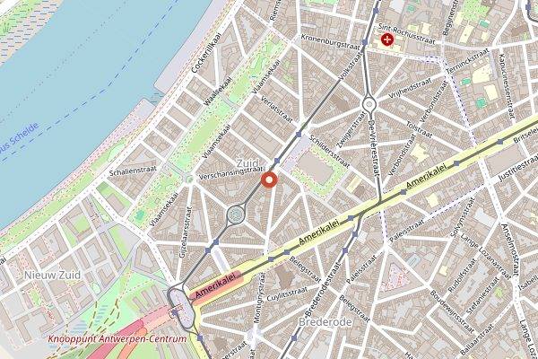 Map showing Patine Wijnbistro in Antwerp