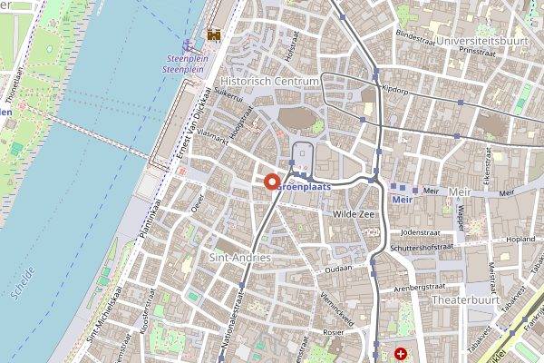 Map showing Billie's Bier Kafétaria in Antwerp