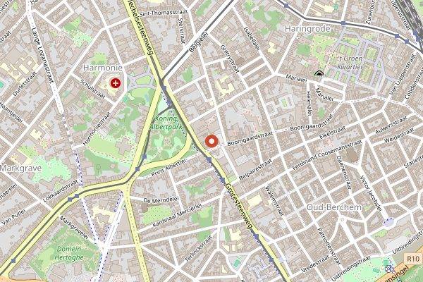 Map showing De Koninck Antwerp City Brewery in Antwerp