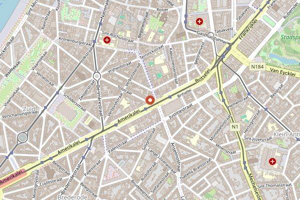 Map showing Mampoko in Antwerp