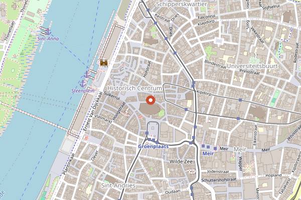 Map showing Elfde Gebod in Antwerp