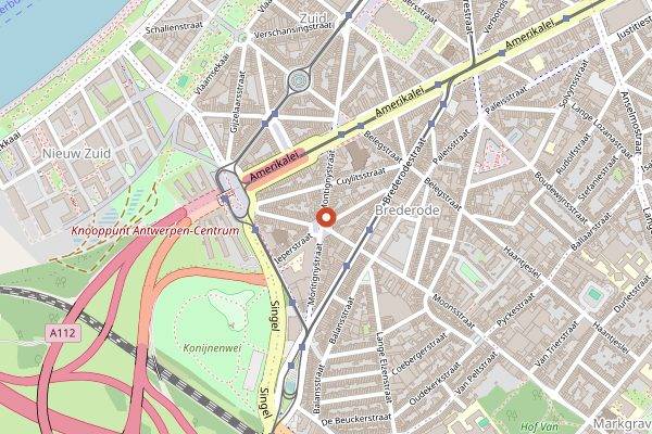 Map showing Kolonel Koffie in Antwerp