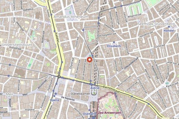 Map showing Food For Foodies Cooking Atelier in Antwerp