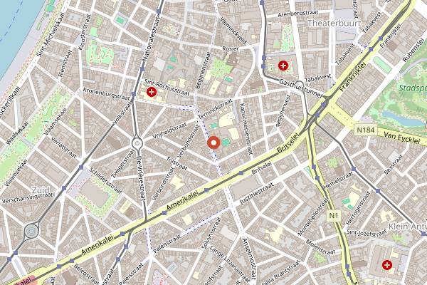 Map showing De Broers van Julienne in Antwerp