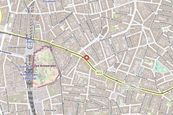 Map showing La Cosa Borgerhout in Antwerp