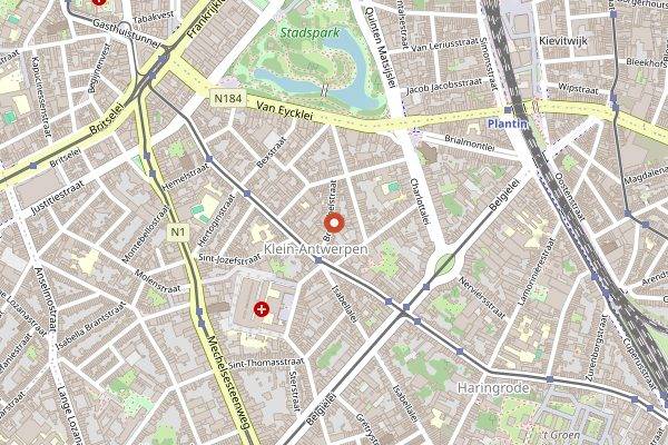 Map showing Simone's Kitchen in Antwerp