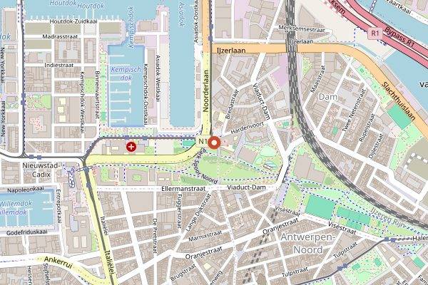 Map showing Antwerp Food Truck Festival HAP in Antwerp