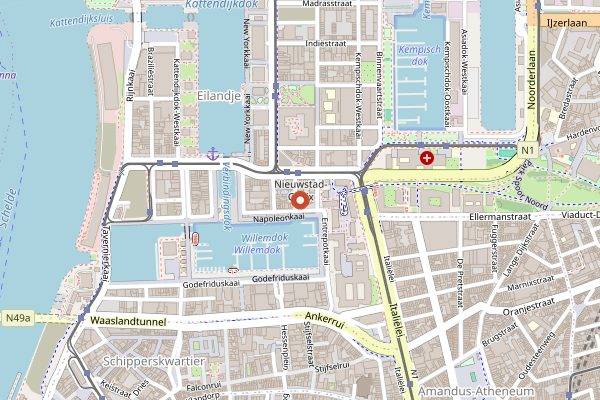 Map showing Bistrot L'îlot in Antwerp
