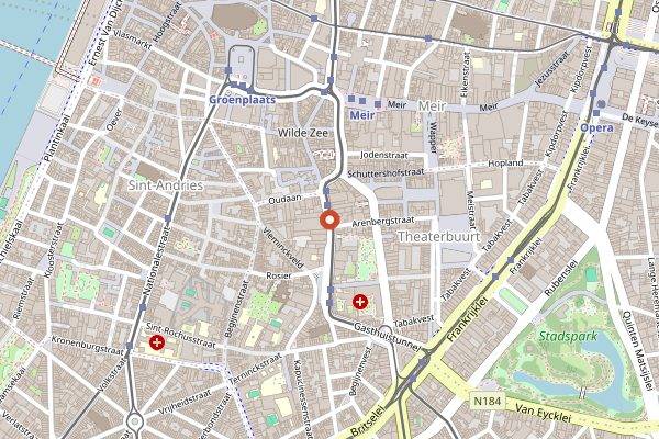 Map showing Fine Fleur in Antwerp