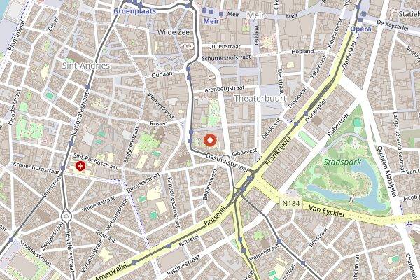 Map showing Hertog Jan at Botanic in Antwerp