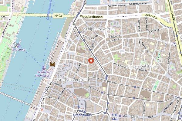 Map showing Nathan in Antwerp