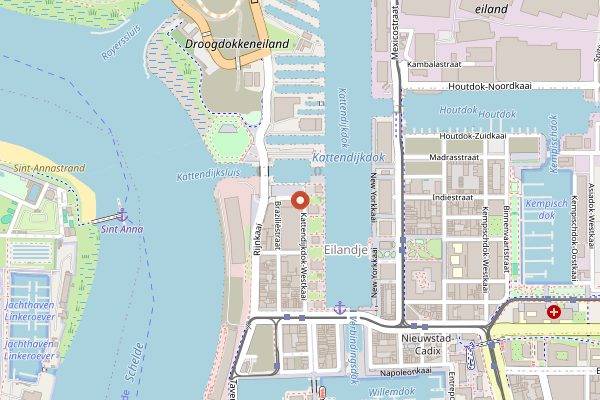 Map showing The Jane in Antwerp