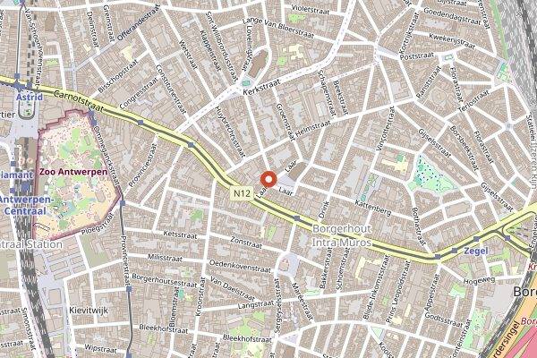 Map showing Bistro Estelle in Antwerp