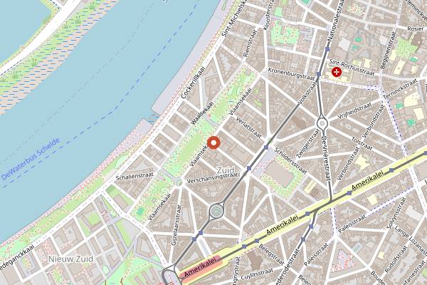 Map showing Bar Burbure in Antwerp