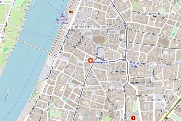Map showing Billie's Bier Kafétaria in Antwerp