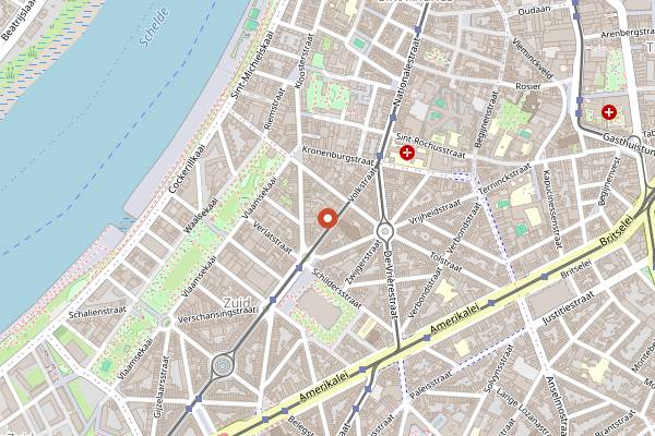 Map showing Tannin in Antwerp