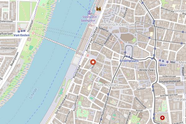 Map showing Titulus in Antwerp