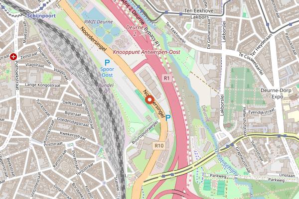 Map showing TRIX in Antwerp