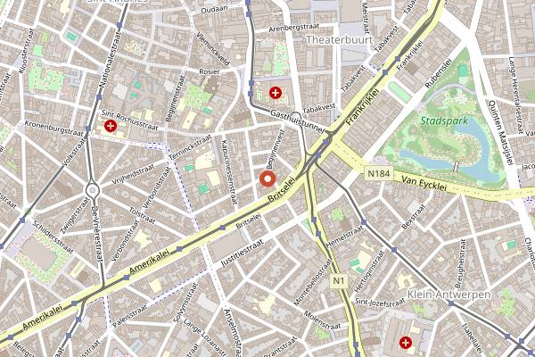 Map showing Bar Pêche in Antwerp