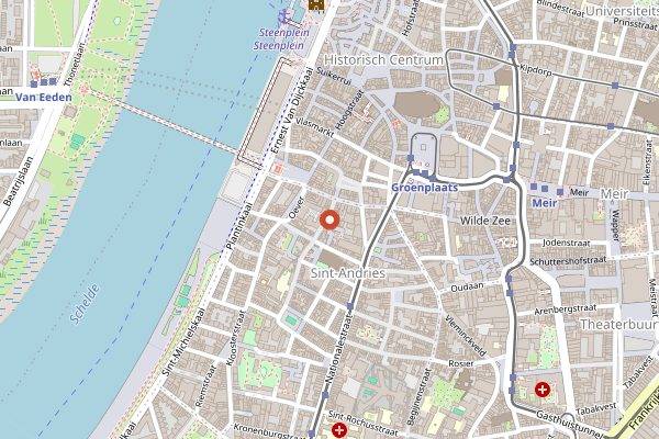 Map showing Camino in Antwerp