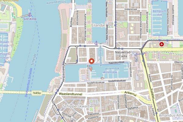 Map showing Hiro in Antwerp