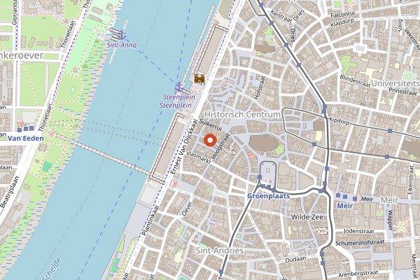 Map showing InVINcible in Antwerp